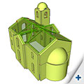 Kerk 3D-zicht van het model